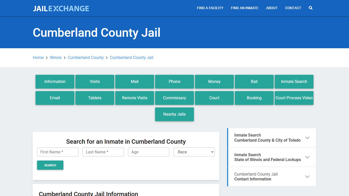 Cumberland County Jail Roster Lookup, IL, Inmate Search